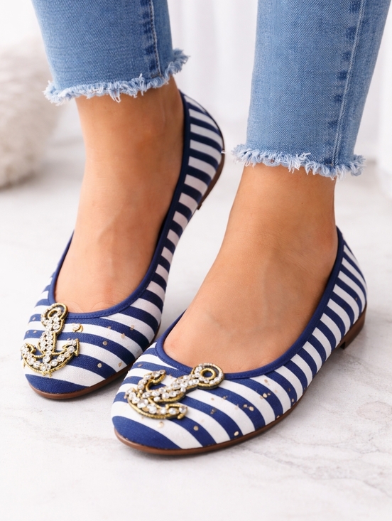 Shoes - Naughty Monkey‎ Nautical Skimmer flats 9.5 NWT